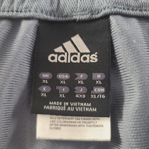 ADIDAS Grey Black White Climalite Snap Bottom Track Pants - Picture 2 of 3